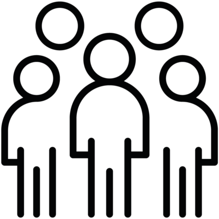 Graphik mehrere Menschen in Gruppe